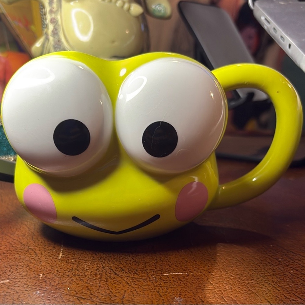 Sanrio Keroppi Sanrio Hello Kitty & Friends Ceramic 3D Sculpted Mug 20 Oz.